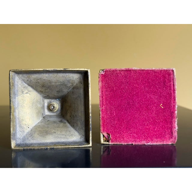 Vintage Pair of Mid-Century Modern Brass & Lucite Candle Stick Holders, 1960s For Sale - Image 10 of 10