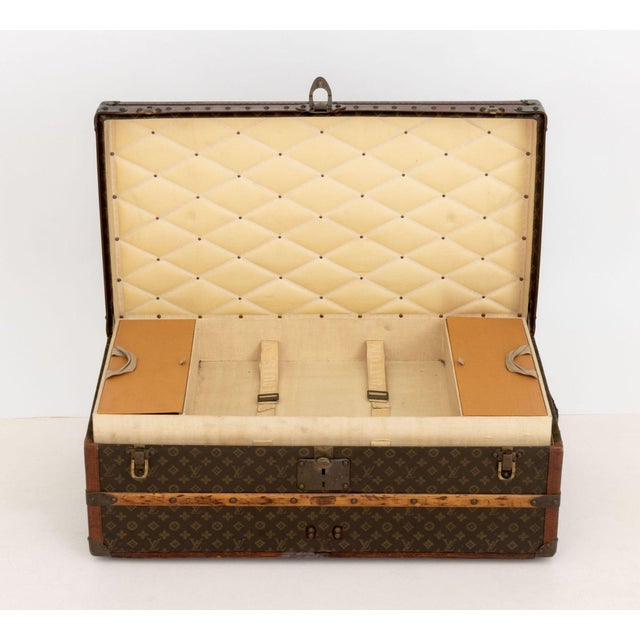 Early 20th Century Louis Vuitton Monogram Steamer Trunk, Circa 1935 For Sale - Image 5 of 15
