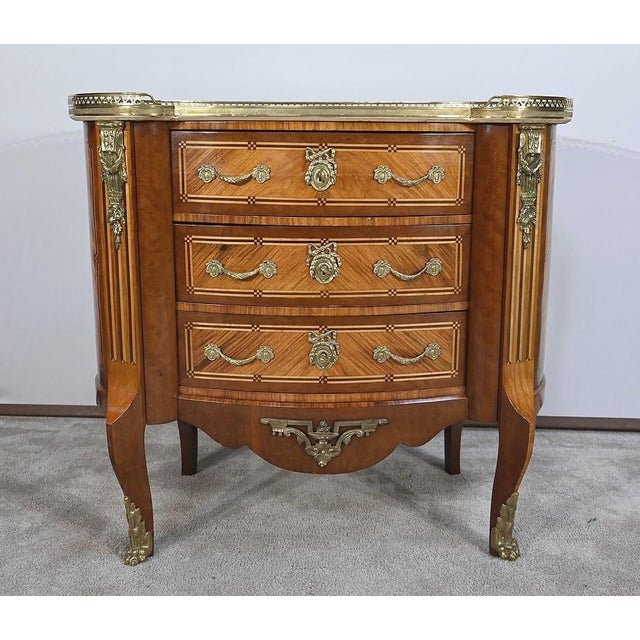 Brown Louis XIV Wooden Rognon Dresser For Sale - Image 8 of 18