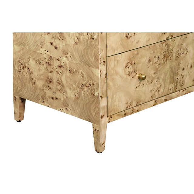 Wood Matthew Izzo Home Carnegie Burlwood Chest of Drawers For Sale - Image 7 of 9