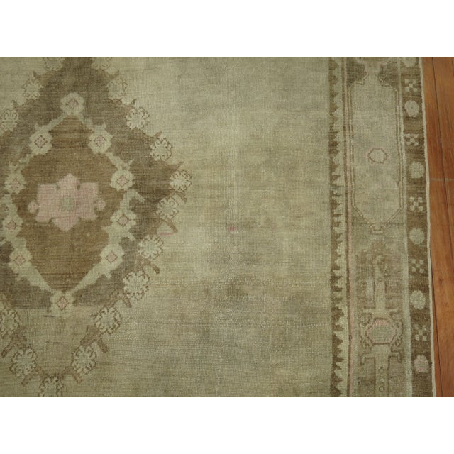 Textile Vintage Neutral Pink Pop Turkish Gallery Rug - 6'4" x 12'1" For Sale - Image 7 of 8