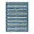 Rug & Kilim's Contemporary Dhurrie Rug in Blue with White Stripes - 12x18 For Sale