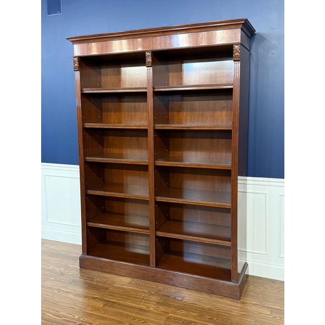 Traditional Mahogany Bookcase by Leighton Hall - Showroom Sample For Sale - Image 9 of 13
