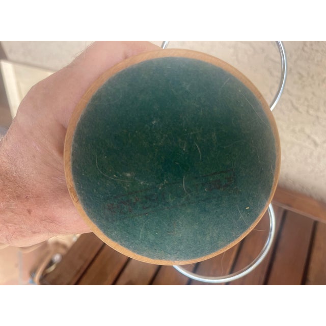 1960s 1960s Mid-Century Modern Stako Sweden Teak Stainless Steel Spinning Condiment Caddy Salt & Pepper For Sale - Image 5 of 5