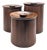 Mid 20th Century Teak Wood Canisters, Set of 3 For Sale