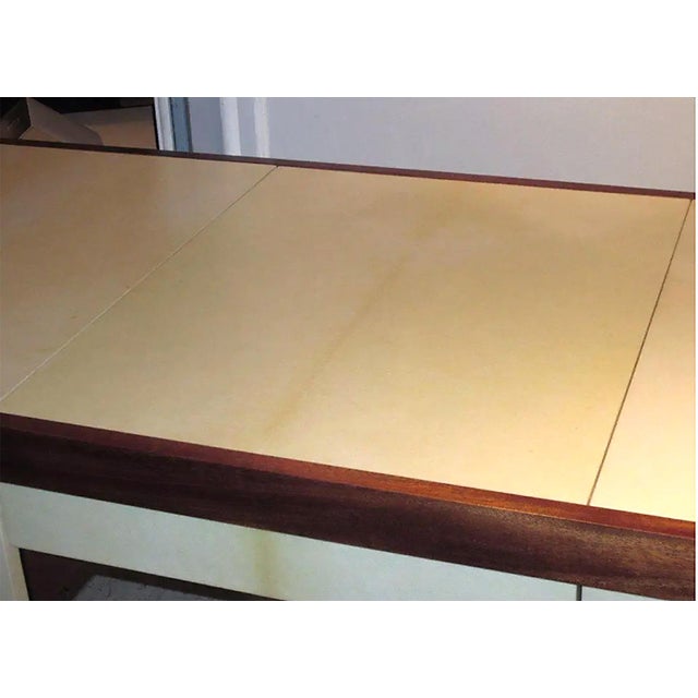 Not Yet Made - Made To Order A Bespoke Parchment and Mahogany Writing Desk For Sale - Image 5 of 6