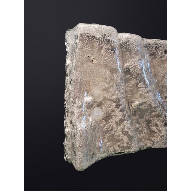 Large Murano Glass Ghiaccio Wall Light from Maestri Di Murano, Italy, 1970s For Sale - Image 8 of 15