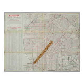 Antique E-Z Guide Map of Los Angeles with Rotating Locator, 1927 For Sale