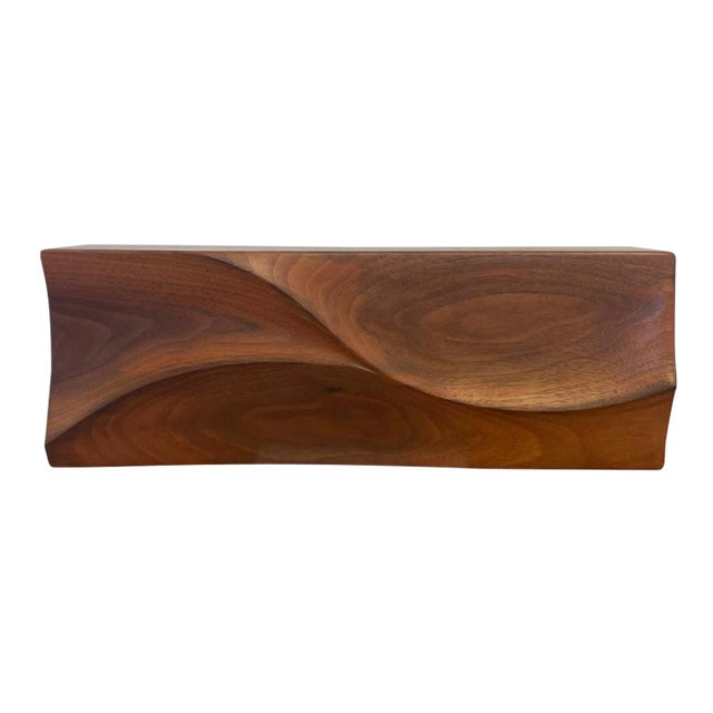 Vintage Decorative Signed Wood Carved Wall Art Gallery Piece. For Sale