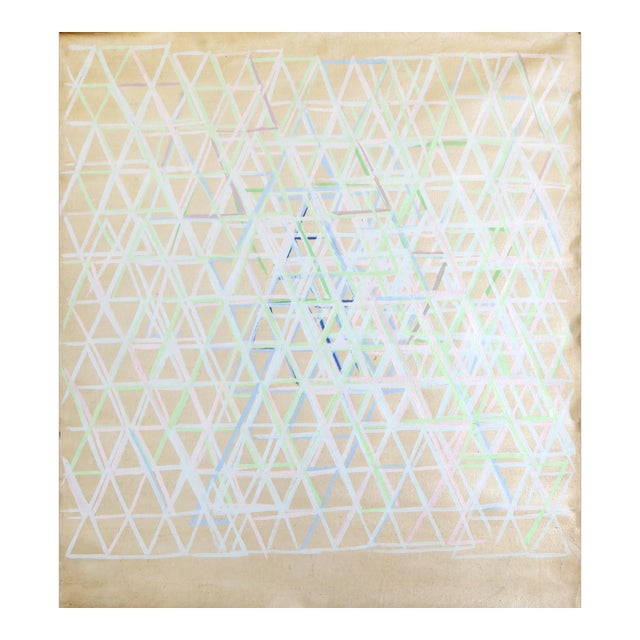 Geometric Abstract, Leo Bates Oil Painting For Sale