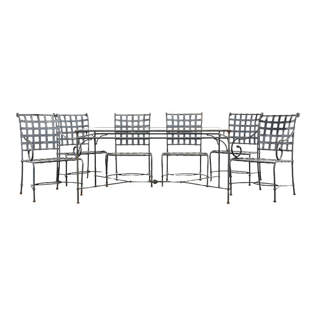 Brown Jordan Florentine Style Patio Garden Dining Suite For Sale