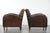 Vintage Sheepskin Armchairs in Dark Cognac, Set of 2 For Sale - Image 4 of 18