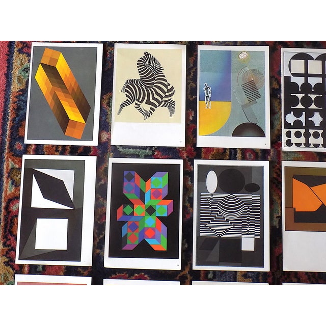 Vintage Mid Century Modern Diminutive Abstract Victor Vasarely ...