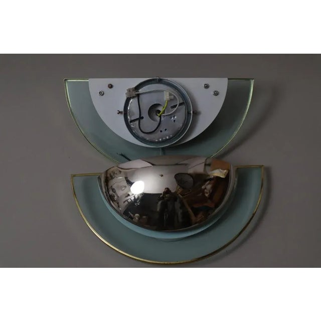 Postmodern Wall Light in Chrome, Brass and Glass from Estilux, 1990s For Sale - Image 4 of 11