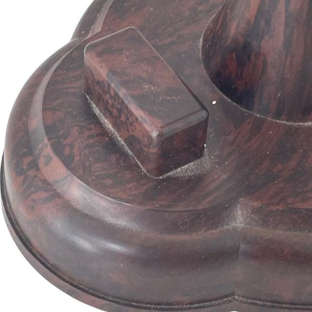 Art Deco Desk Lamp with Bakelite Feet & Ashtray For Sale - Image 5 of 9