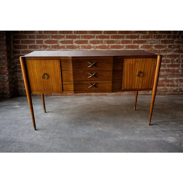 1940s 1940s Modern Brown Saltman Credenza by Paul Frankl Credenza Buffet For Sale - Image 5 of 12