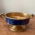 Vintage Gold and Blue Cobalt Enamel Bowl For Sale - Image 12 of 13
