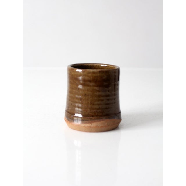 Late 20th Century Vintage Handmade Studio Pottery Cup For Sale - Image 5 of 11