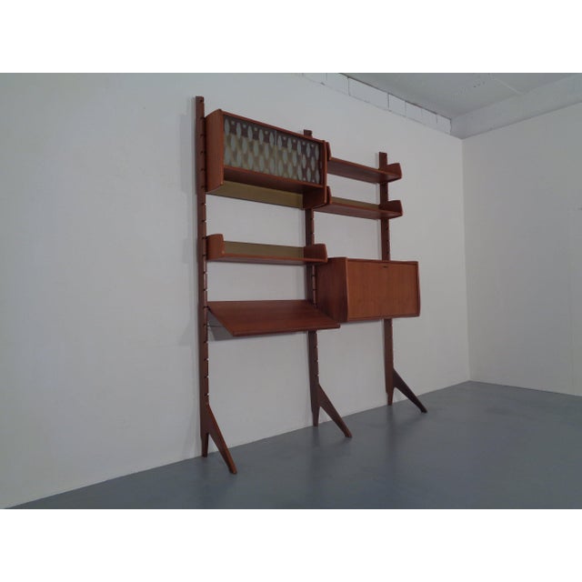 Metal Ergo Teak Wall Shelving Unit by John Texmon Einar Blindheim for Blindheim, Norway, 1950s, Set of 9 For Sale - Image 7 of 18