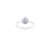 Metal Sapphire Ruby Flower Wedding Ring With Diamonds in 14k White Gold Size 7 For Sale - Image 7 of 13