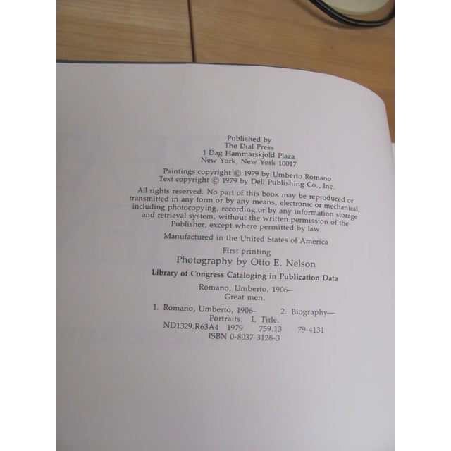 1979 "Great Men" by Umberto Romano 1st Printing Signed by the Artist With Drawing Art Book For Sale - Image 11 of 12