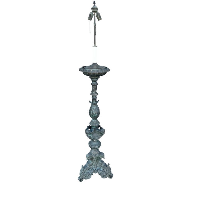 Classical Roman 1950s Classical Roman Bronze Floor Lamp For Sale - Image 3 of 6