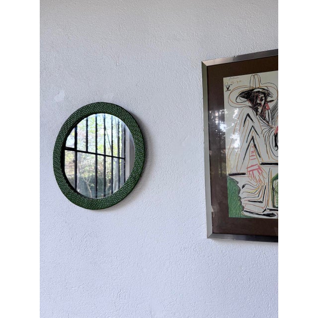 Round Wicker Mirror, 1960s For Sale - Image 3 of 18