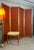 Large, high-quality room divider in oak and fabric. Slim oak frame with brass hinges (can be used in both directions)....