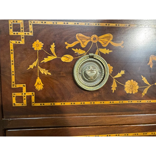 Tall 18th Century Dutch Marquetry Chest of Drawers For Sale - Image 15 of 17