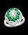 Antique Victorian Emerald and Solitaire Diamond Ring in Platinum Estate For Sale - Image 17 of 18