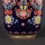 Chinoiserie Dark Blue Ground Famille Rose Shou Symbol Floral Rouleau Vase, Chinoiserie Decor Vessel For Sale - Image 3 of 9