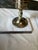 Metal Pair of 1970s Brass Candle Holder With Marble Bottoms For Sale - Image 7 of 10
