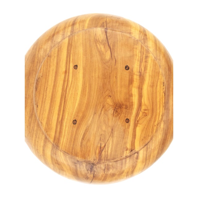 Hand-Carved Peruvian 10.75" Olive Wood With Stunning Live Edges For Sale - Image 10 of 10
