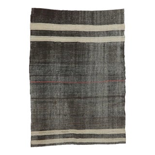 Mid 20th Century Vintage Decorative Striped Kilim Rug For Sale