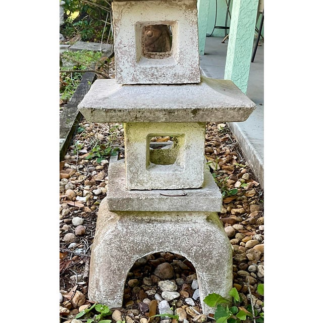 Cast Stone Garden Pagodas a Pair For Sale - Image 10 of 11