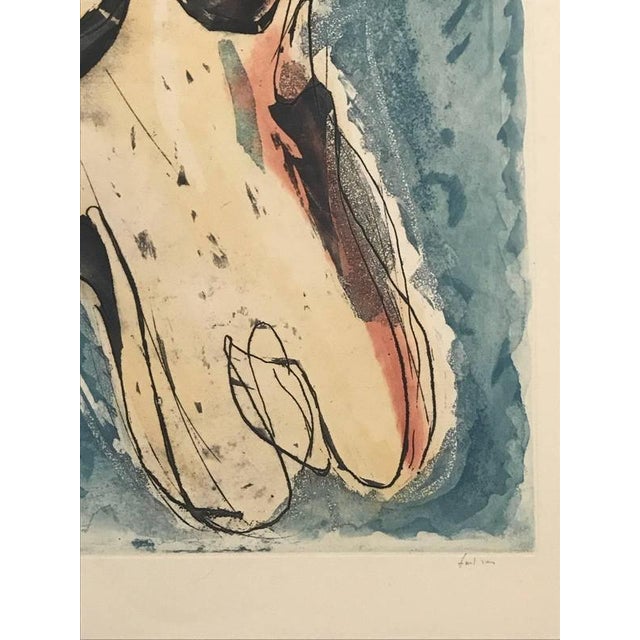 Jean Fautrier, Nu Fond Bleu Lithograph, Nude, 1955, Lithograph For Sale - Image 4 of 6