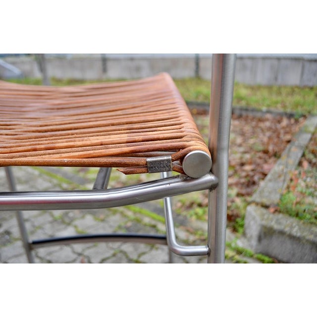 Brown Bar Stools by Tito Agnoli for BBB Bonacina, 1999, Set of 4 For Sale - Image 8 of 18