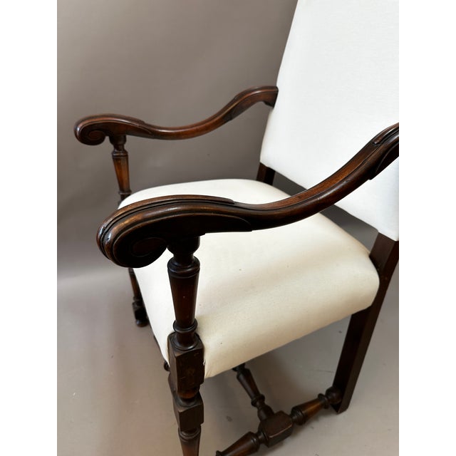 Pair of 17th Century French Louis XIV Circassian Walnut Armchairs For Sale In Washington DC - Image 6 of 9