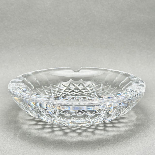 Waterford Crystal Vintage Waterford Crystal Colleen Pattern 7-Inch Round Ashtray Catchall Trinket Dish For Sale - Image 4 of 9