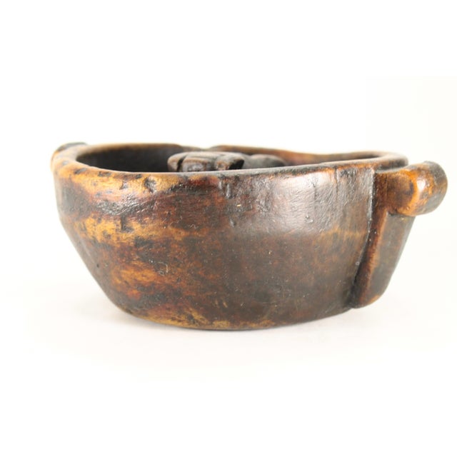 Antique Peruvian Aymara Wooden Marriage Bowl W Ox Chicha Drinking Vessel For Sale - Image 17 of 18