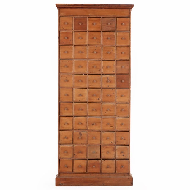 A Vintage Pine Apothecary Cabinet, Late 19th C., Belgium. For Sale In Philadelphia - Image 6 of 7