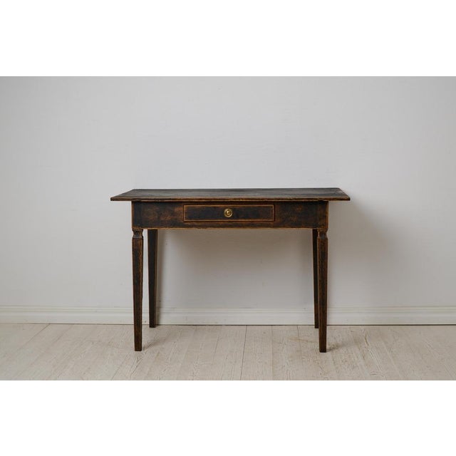 Swedish Gustavian Hand-Made Desk with Functional Drawer For Sale - Image 6 of 11