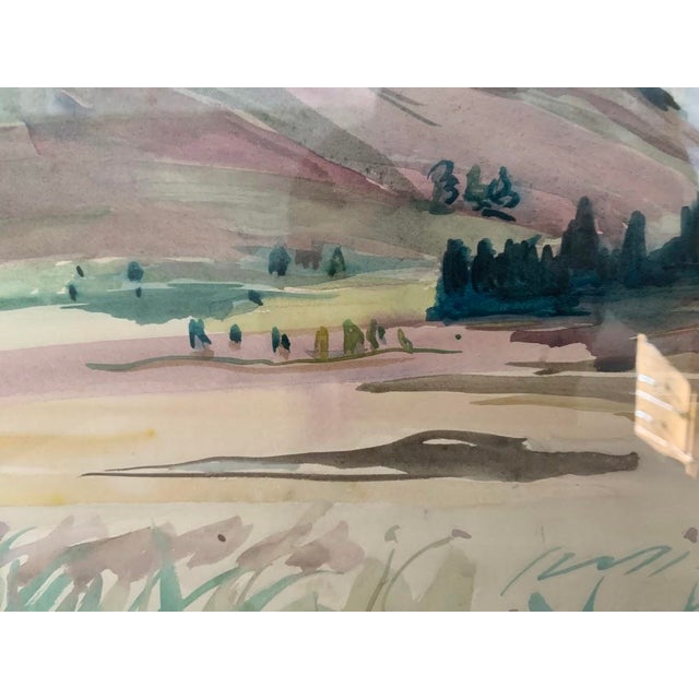 Mountain Landscape, 20th Century, Gouache, Framed For Sale - Image 10 of 12