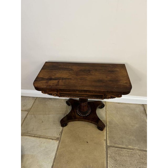 Antique Regency Rosewood Tea Table, 1830s For Sale - Image 11 of 14