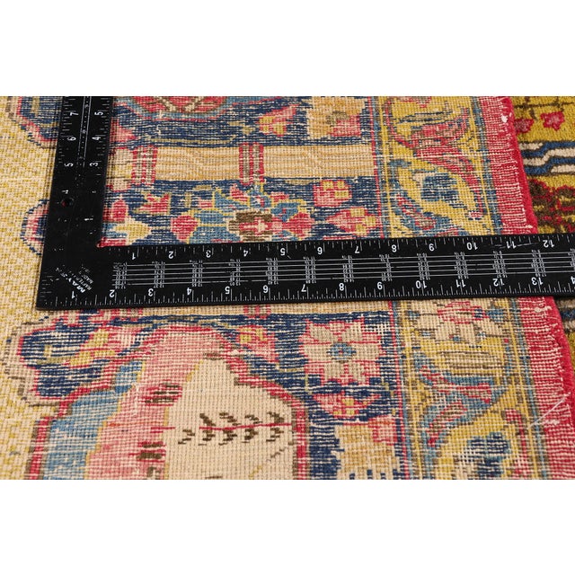 Textile Antique Persian Tabriz Rug, 09'07 X 11'10 For Sale - Image 7 of 10