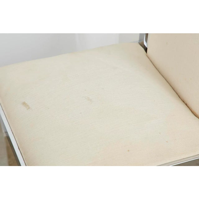 Set of Six Pierre Cardin Flat Bar Chrome Dining Chairs For Sale - Image 11 of 13