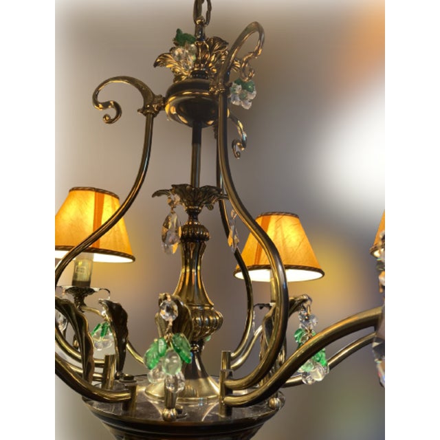 Art Nouveau Chandelier, 1990s For Sale - Image 6 of 11