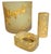 Plastic 1990s Vintage Martha Sturdy Suspended Gold Leaf in Resin Bathroom Set - 3 Pieces For Sale - Image 7 of 11
