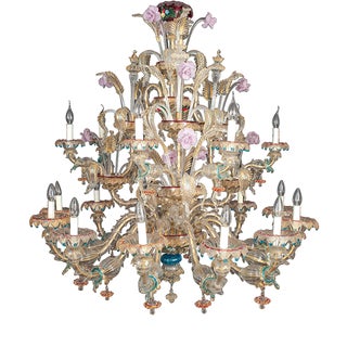 Murano Glass Chandelier, 1950s For Sale
