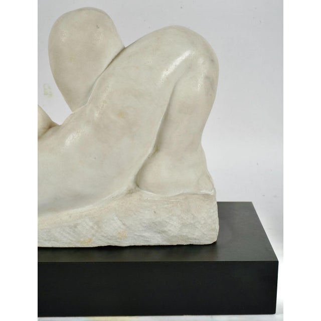 Eugene Gauss (1905 - 1988) Marble Sculpture of Reclining Nude, Dated 1978 For Sale - Image 9 of 9